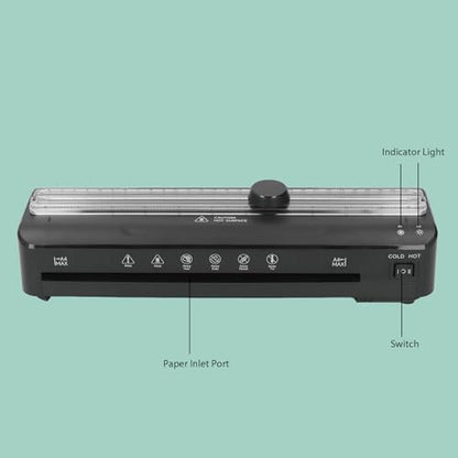 Laminator Machine, A4 Thermal Laminator Machine, Hot and Cold Thermal Laminator, for Doc Posters Photo, Personal Laminating Machine, for Home Office School (Dpofirstu4omsg9vc-12)