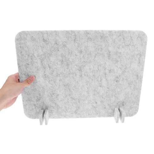 Kichvoe Desk Divider Felt Panel 40x30cm, Acoustic Noise-reducing Office Partition, Privacy Shield for Student and Classroom Desks, Light Gray Desktop Barrier
