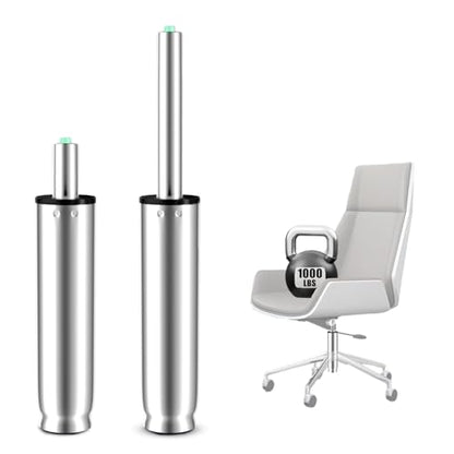MASTERY MART Gas Lift Cylinder Replacement, 4'' Travel Length, Hydraulic Pneumatic Shock Piston Heavy Duty (450 lbs) Universal Size Fits Most Executive Office Chairs, Class 4 (Polished Steel) - color: Polished Steel