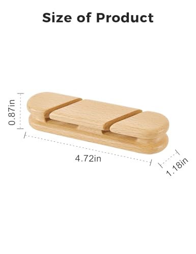 2-Slot Natural Beech Wood Cable Holder Cord Organizer Easy Adhesive | Natural Beech Wood Cable Holder Combinations Nightstand Desk Car Office Home Dorm Room Desk Organizer Adhesive Cable Clips - color: light brown-1pcs