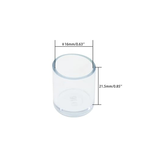 Round Chair Leg Caps,PVC Furniture Feet Covers,TTZEZE Transparent Round Floor Protectors,Clear Table Feet Covers Preventing Plastic Chair Leg Covers Scratches and Noise 16mm/0.63'', 12 - size: 0.63 inches