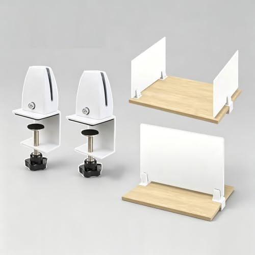 Solid White PVC Desk Divider Freestanding Office Workstation Privacy Partition Screen (Big L) - color: Big L