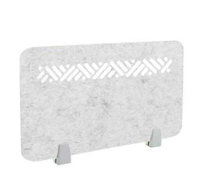 Desk Partition, Acoustic Panel, Felt Divider, Office, Noise Reduction & Visual Distraction Shield, Ideal for Home, School & Office, Silver Grey, 120x30cm - color: Silber Grau, size: 120x30cm