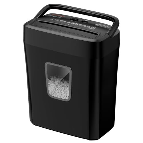 Bonsaii 9-Sheet Crosscut Paper Shredder for Home, P-4 Security Level | Shreds Credit Card, Mail, Staple & Clip, Document Shredder, 4.2 Gal Wastebasket, Small Shredder for Home Office, C261-C - size: Crosscut 9 Sheet Updated