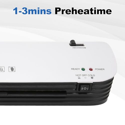 ASHATA SL299 Thermal Laminator Machine, 9 inch Hot Cold Laminating Machine with Paper Cutter and Corner Rounder, Anti Jam Lamination Machine for Laminate Recipe Cards, Photos and