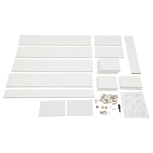 9 Compartments Desktop Bookshelf, White Home Office Desk Storage Organizer New