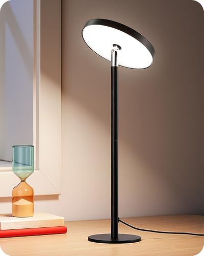 EDISHINE LED Table Lamp, Desk Lamp with 2 Adjustable Height, High CRI 90+ - color: Black