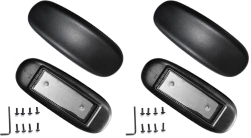 MySit Office Chair Armrest Replacement Arm Pads Univeral 4" Mounting Hole (Set of 2) Black (Pack of 2) - size: 4" Mounting Hole (Pack of 2)