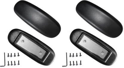 MySit Office Chair Armrest Replacement Arm Pads Univeral 4" Mounting Hole (Set of 2) Black (Pack of 2) - size: 4" Mounting Hole (Pack of 2)