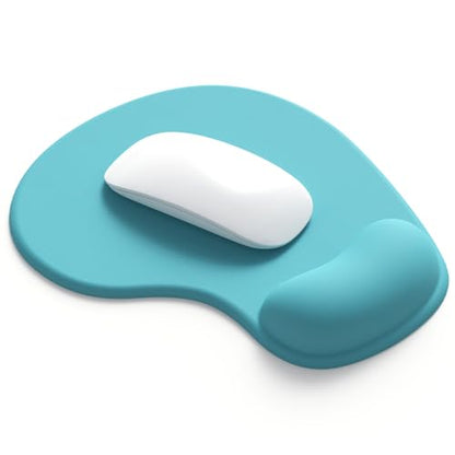Office Mousepad with Gel Wrist Support - Ergonomic Gaming Desktop Mouse Pad Wrist Rest - Design Gamepad Mat Rubber Base for Laptop Computer -Silicone Non-Slip Special-Textured Surface (04Blue) - color: 04Blue