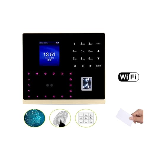 Biometric Face RecognitionTime Attendance System Fingerprint Door Access Control Time Clock for Small Businesses for Offices, Factories, Hotels, Schools and More(Id WiFi adms) - size: Id wifi adms
