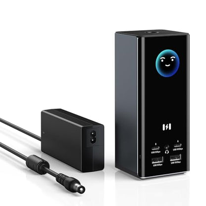 Smart Display Docking Station 3 Monitors,150W PD for Mac(Driver Required) | Triple 4K@60Hz,USB-C Dock 3 Displays,3HDMI+2DP,10Gbps USB,2.5G Ethernet & 150W PD,Weather Forecast, Working Status Display