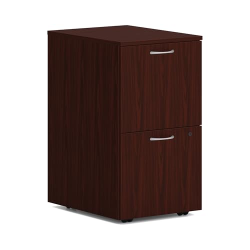 HON MOD Mobile File Cabinet, 2 Storage Drawers Filing Cabinet, Mahogany - color: Mahogany, style: 2 File Drawers