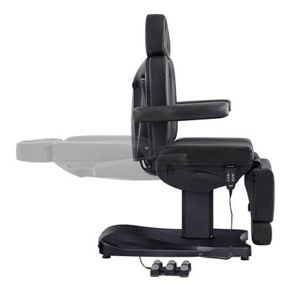 Dir Full Electrical Medical Aesthetic Chair Facial Beauty Bed Podiatry Doctors Office Chair with 3 Motors Ink - color: Black-2pack