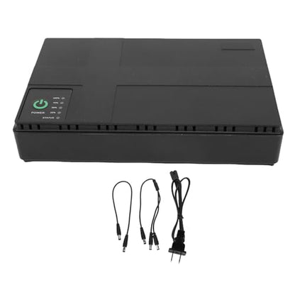 Hilitand Mini UPS Battery Backup Uninterruptible Power Supply with 10400mAh Li Battery 18W Output for Router Modem Security Camera (US Plug)