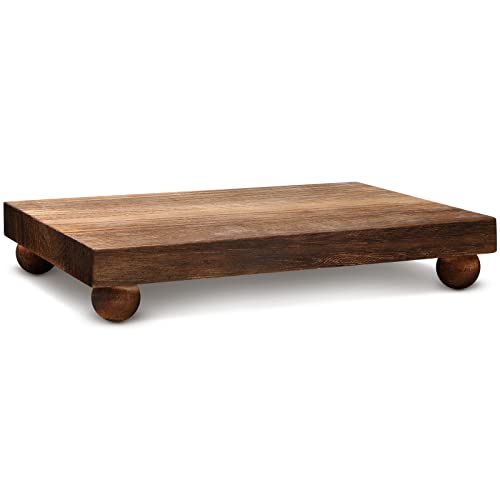 Amyhill Wood Pedestal Stand Riser Decor,Classic,Dark Brown,9 X 6 Inch - color: Dark Brown, size: 9 x 6 Inch
