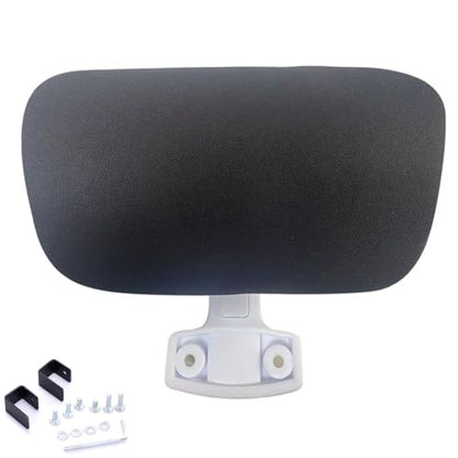 Universal Office Chair Headrest Attachment | Adjustable Desk Chair Mesh Neck Pillow | Soft Computer Armchair Head Rest | Easy to Install (Black (White Back),clamp Inner Diameter 1.18"/3 cm) - color: Black (White Back), size: clamp inner diameter 1.18"/3 c