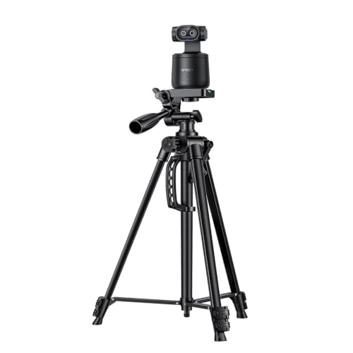 EMEET PIXY Wireless 4K Dual-Lens AI Tracking PTZ Streaming Camera Tripod Stand, 55.5in Tall Adjustable Floor Mount