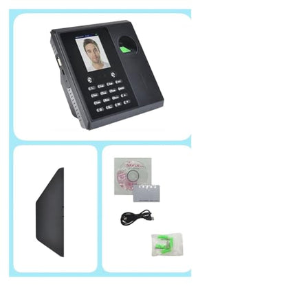 WiFi 2000mAh Battery face Face Time Employee Attendance Machine System Fingerprint Employee Electronic Time Clock Management System for Small Businesses(ID) - size: ID