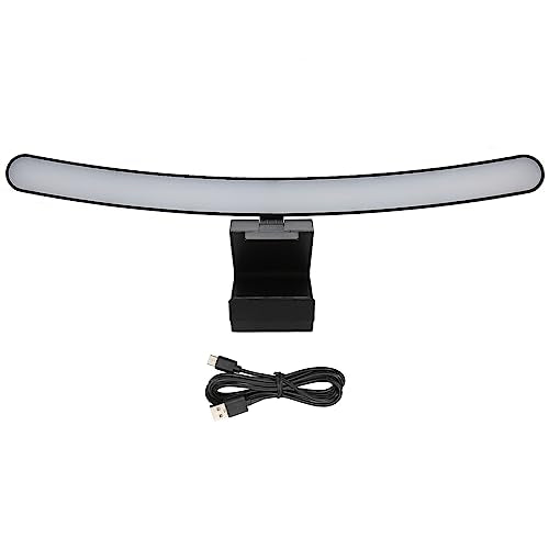 Curved Monitor Light Bar, Dimmable Computer Screen Lamp with Stepless Brightness & 3 Color Temperatures, Touch Control Type C LED Light for Curved and Flat Screens, Eye Protection