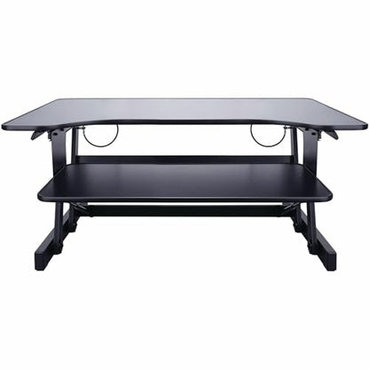 Lorell Adjustable Desk/Monitor Riser, Black - color: White