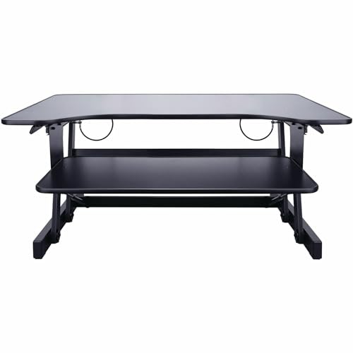 Lorell Adjustable Desk/Monitor Riser, Black - color: White