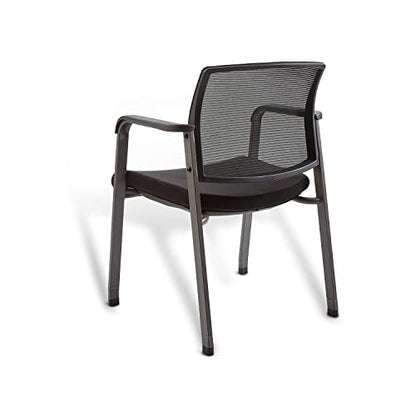 Union & Scale Guest & Reception Chair, Fabric, Black, 2-Pack | Comfortable seating for reception areas and everyday office use.
