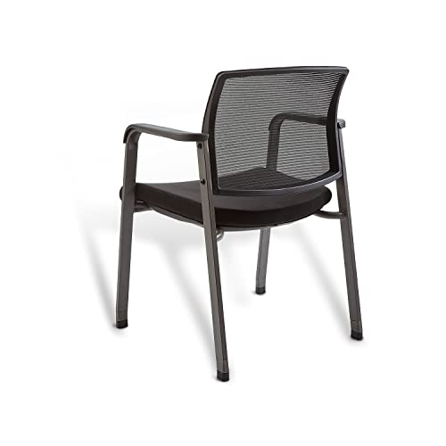 Union & Scale Guest & Reception Chair, Fabric, Black, 2-Pack | Comfortable seating for reception areas and everyday office use.