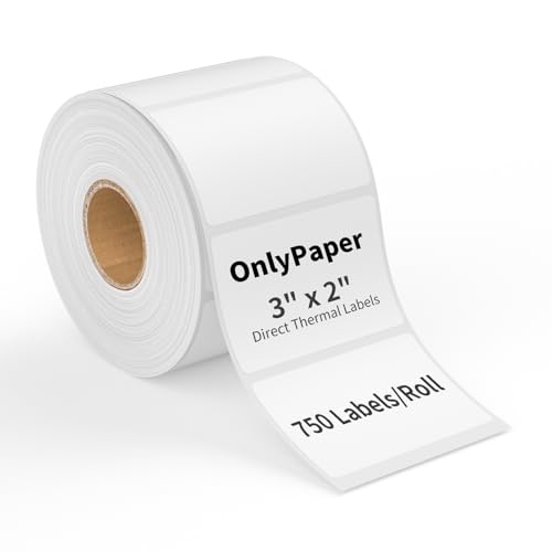2" x 3" Direct Thermal Label, 750 Printer Labels, Waterproof & Adhesive for Barcode,Perforated Compatible with Rollo and Zebra Desktop Printers (NO BPA and BPS) - size: 2" x 3", style: 1 Roll