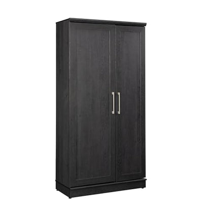 Sauder HomePlus Storage Cabinet, Raven Oak Finish - color: Raven Oak Finish
