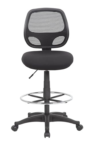 Boss Office Products Commercial Grade Mesh Stool, Black