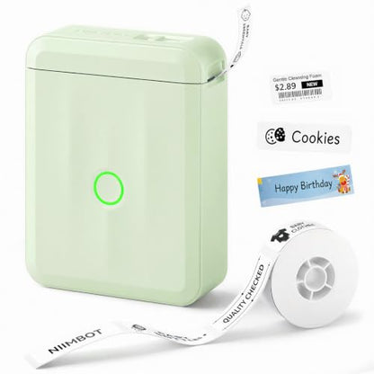 NIIMBOT D110 Label Maker Machine with Tape, Bluetooth Label Printer, Green - color: Green