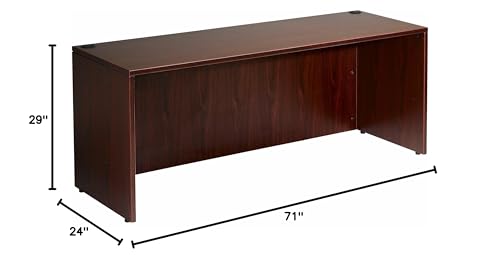Boss 71 by 24 Credenza Shell, Mahogany - color: Mahogany