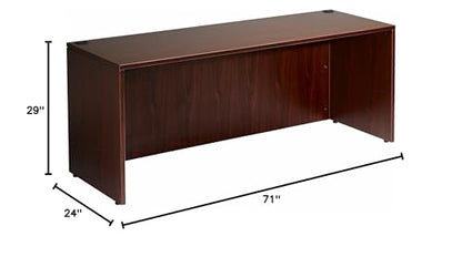 Boss 71 by 24 Credenza Shell, Mahogany - color: Mahogany