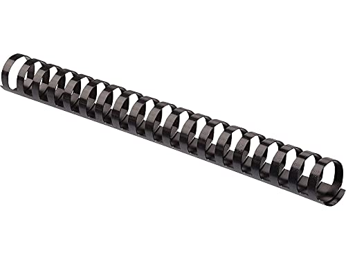 Fellowes Plastic Comb Binding Spines, 1 1/2 Inch Diameter, Black, 340 Sheets, 50 Pack (52368)