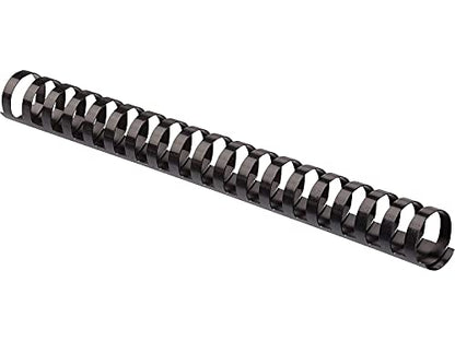 Fellowes Plastic Comb Binding Spines, 1 1/2 Inch Diameter, Black, 340 Sheets, 50 Pack (52368)