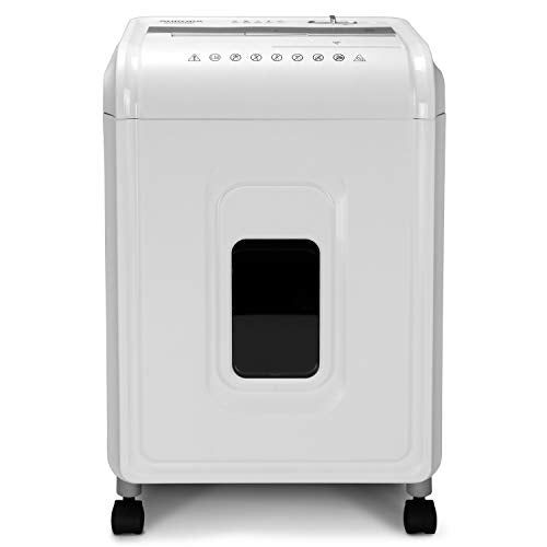 Aurora High-Security 8-Sheet Micro-Cut Paper, CD/DVD and Credit Card Shredder, White/Gray - style: 8-Sheet Microcut / P4