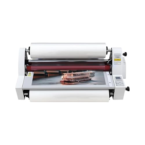 18inch Laminator Machine(V480), 110V Cold Hot Roller Laminating Machine, Single Dual Sided Thermal Laminating Machine for Home Office School Commercial