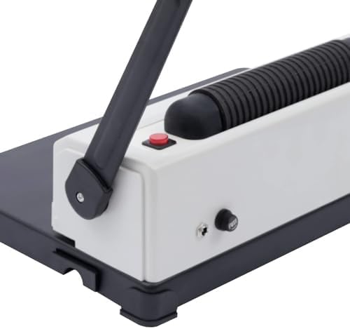 Electric Coil Binding Machine, Heavy-Duty Metal Construction, 250 Sheets Capacity, Spiral Wire Binder for Office and Home Use