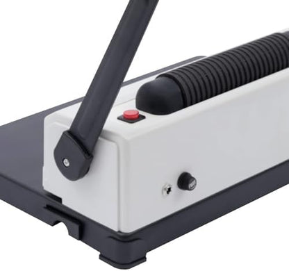 Electric Coil Binding Machine, Heavy-Duty Metal Construction, 250 Sheets Capacity, Spiral Wire Binder for Office and Home Use