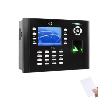 Time Clock for Small Businesses, Fingerprint Time Attendance Terminal 3.5 Inch Screen ID Card Finger Prints Time Clock Machine for Offices, Factories, Hotels, Schools and More(Basic) - size: Basic