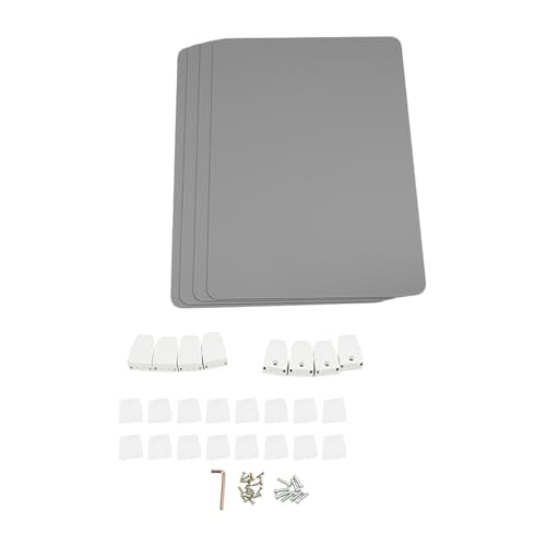 4PCS Desk Dividers Office Partitions, Privacy Desk Panel Protective, Acrylic Plexiglass Shield with Clamps for Offices Schools Call Centers - 23.6”L X15.8”W - color: Grey