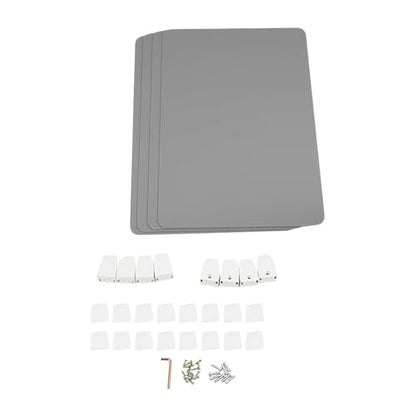 4PCS Desk Dividers Office Partitions, Privacy Desk Panel Protective, Acrylic Plexiglass Shield with Clamps for Offices Schools Call Centers - 23.6”L X15.8”W - color: Grey