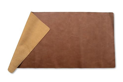 Genuine Leather Desk Pad, Office Desk Mat, Large Desk Blotter, Desk Protector, and Mouse Pad – 31.5" x 15.75" (1.8-2.0 mm) Tan, Waterproof, Premium Quality for Desk Surface Protection and Comfort - color: Tan