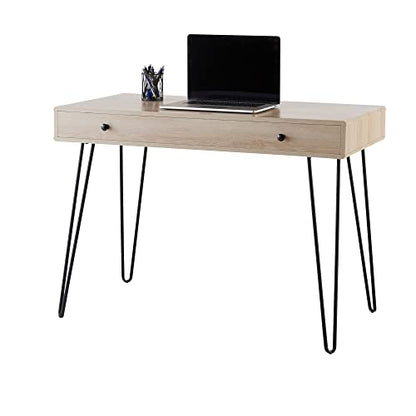 Realspace® Callay 42" W Writing Desk, Blonde Oak/Black