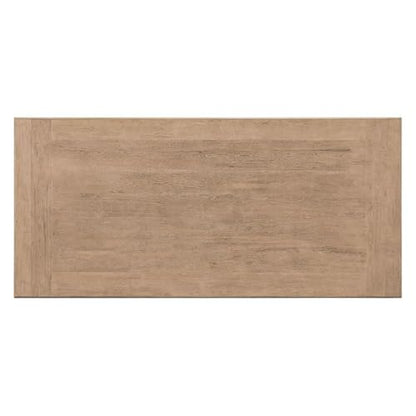 Pemberly Row 2-Piece Writing Desk and Credenza Set, Rubberwood and Birch Veneer, Barley Buff Finish, Transitional Home Office Furniture with Storage Drawer, File Drawer, Adjustable Shelves