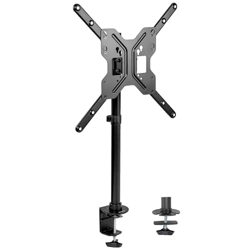 VIVO Ultra Wide TV Desk Mount for up to 55 inch Screens Weighing 66 lbs, Full Motion Height Adjustable Single Television Stand, Black, STAND-V155C - color: Black, size: up to 55" screens