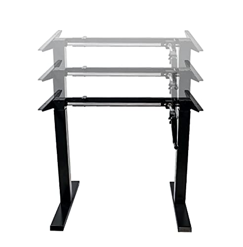 Canary Products Height Adjustable Crank Desk Frame, Tabletop Not Included, 48.56 Inch Max, Grey - color: Grey