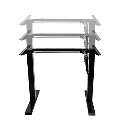 Canary Products Height Adjustable Crank Desk Frame, Tabletop Not Included, 48.56 Inch Max, Grey - color: Grey