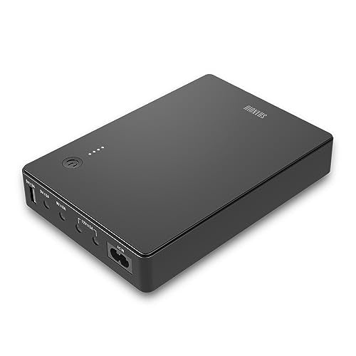 Mini UPS Battery Backup for Router, Modem, Security Camera - size: 74Wh AC-DC